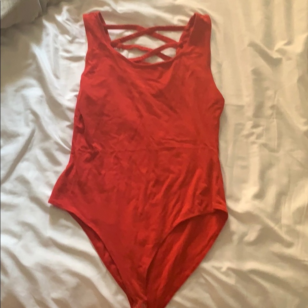 Red bodysuit